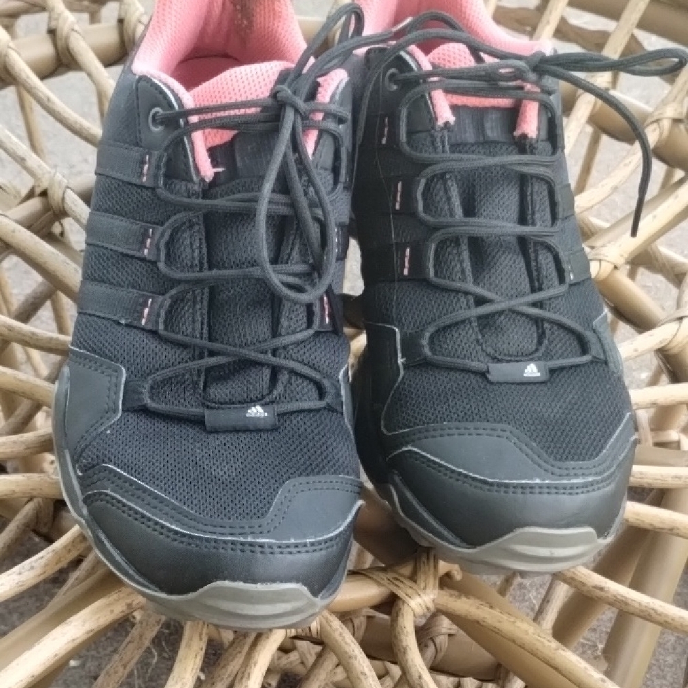 Adidas Black and Orange Terrex Hiking Shoes with Durable Soles
